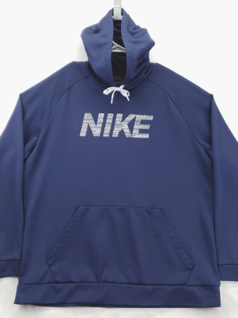 Nike Hoodie Mens 2XL Blue Dri-Fit Long Sleeve Performance Drawstring Pullover
